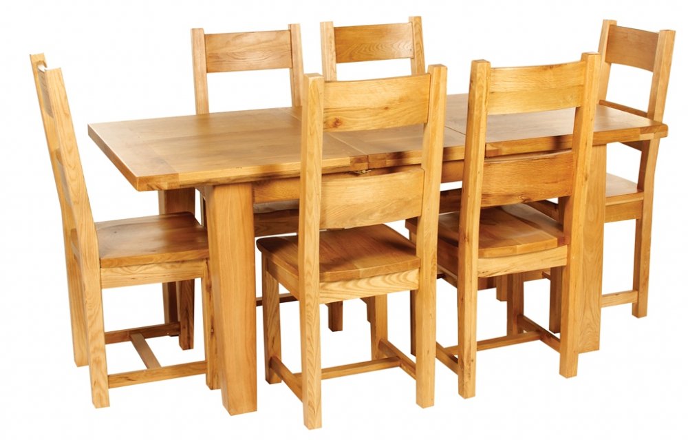 Provence Oak Extension Dining Table 193cm to 254cm - Click Image to Close