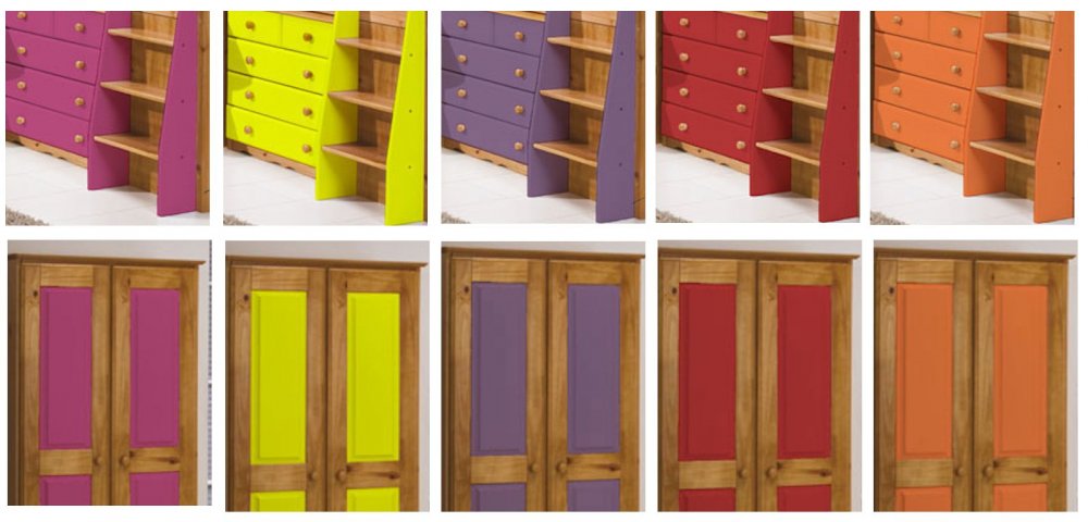 Maximus Purple Pine Bookcase Narrow - Click Image to Close