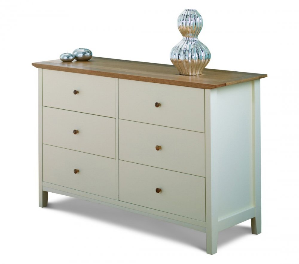 Alaska Painted Oak Chest Of Drawers 6 Drawer - Click Image to Close