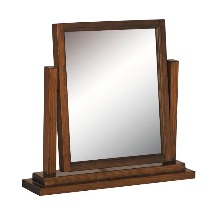 Boston Dark Pine Dressing Table Mirror - Click Image to Close