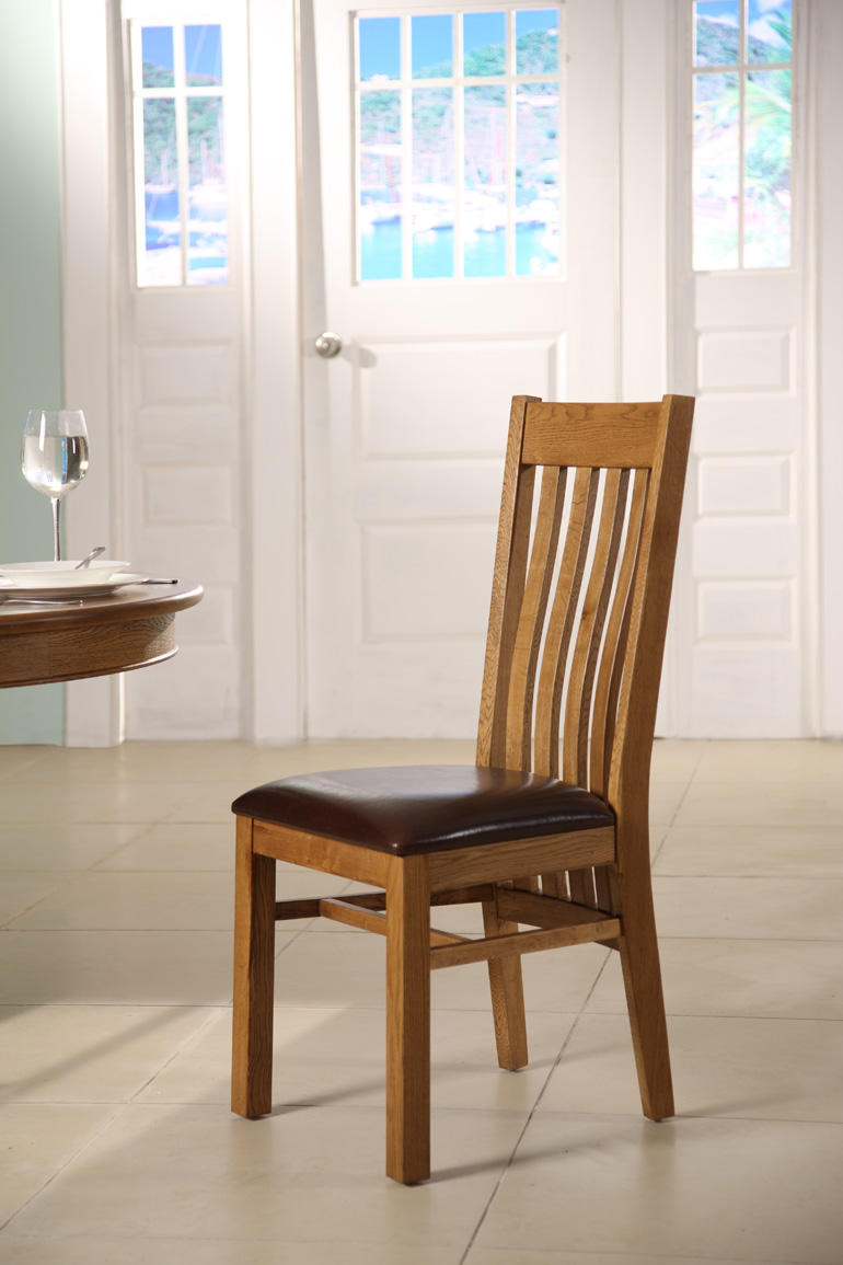 Chateau Oak Vermont Dining Chair (Pair) - Click Image to Close