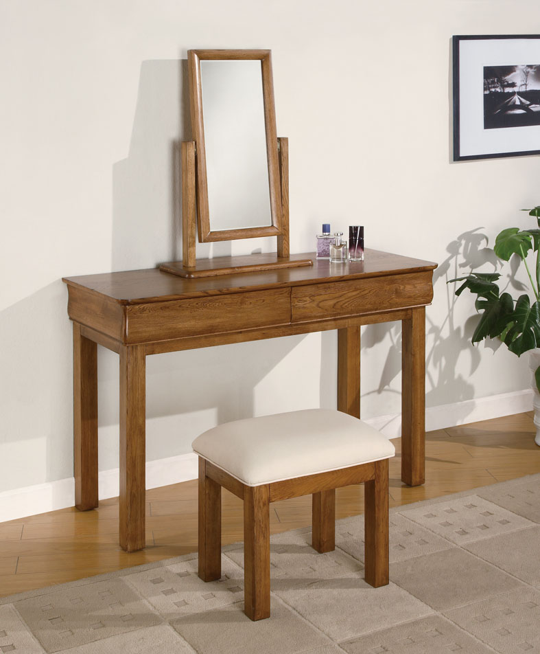Chateau Oak Dresser And Chair And Mirror - Click Image to Close