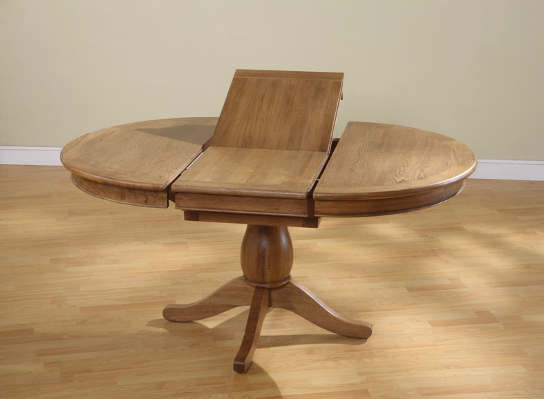 Chateau Oak Extending Round Dining Table - Click Image to Close