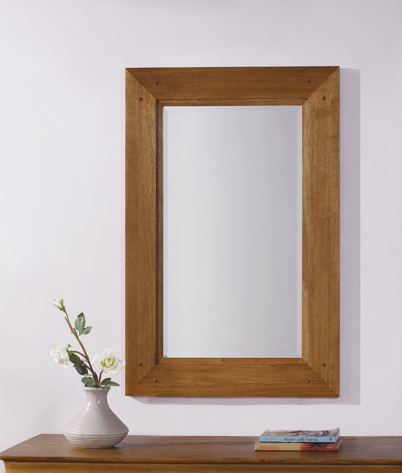 Chateau Oak Rectangular Mirror - Click Image to Close