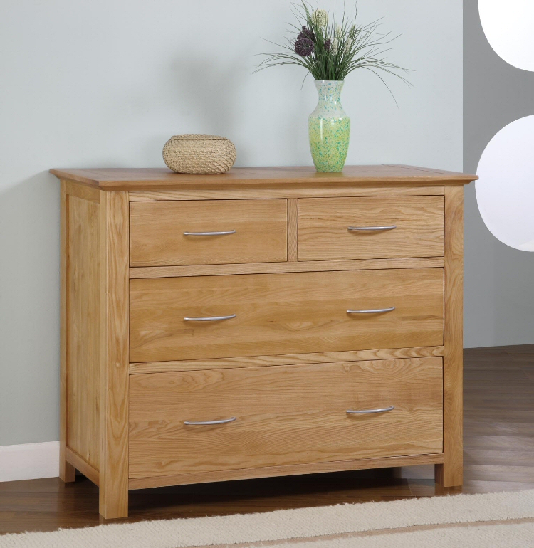 Greenwich Ashwood 2/2 Chest Of Drawers - Click Image to Close