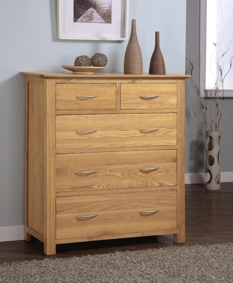 Greenwich Ashwood 2/3 Chest Of Drawers - Click Image to Close