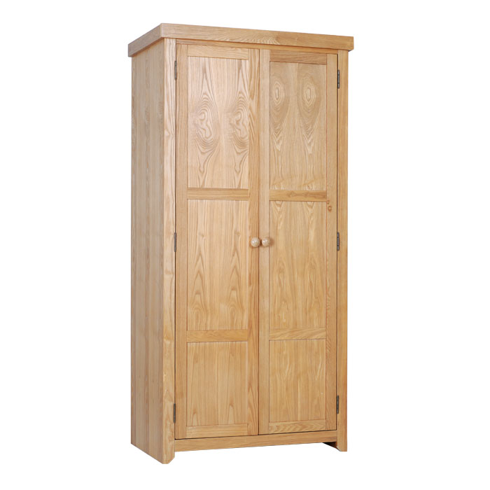 Hamilton Hardwood Wardrobe 2 Door - Click Image to Close
