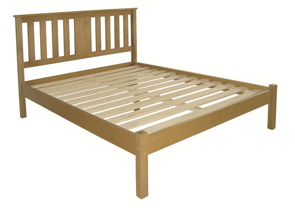 Hamilton Hardwood Bed 4ft 6in Double Low Footend - Click Image to Close