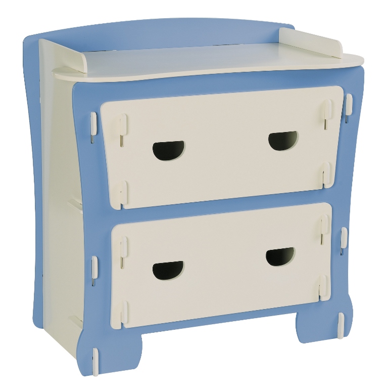Kinder Childrens Chest Of Drawers - Blue - Click Image to Close