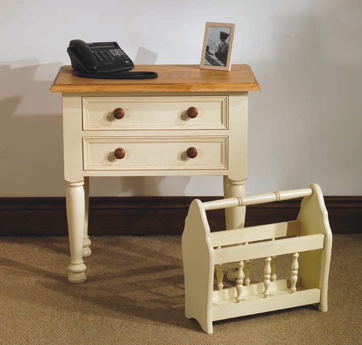 Mottisfont Painted Pine Side Telephone Table - Click Image to Close