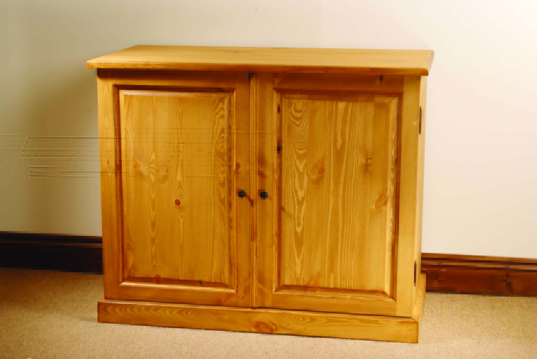 Mottisfont Painted Pine Computer Cupboard - Click Image to Close