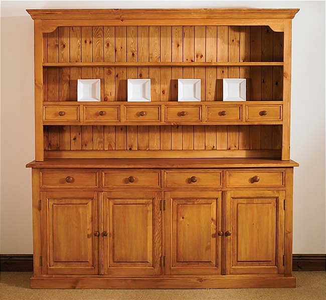 Mottisfont Pine Welsh Dresser - Large Waxed - Click Image to Close