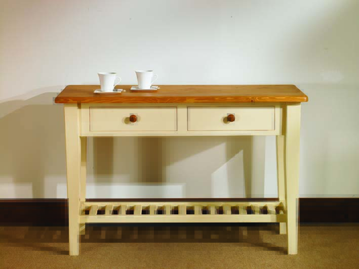 Mottisfont Painted Pine Hall Table 4ft - Click Image to Close