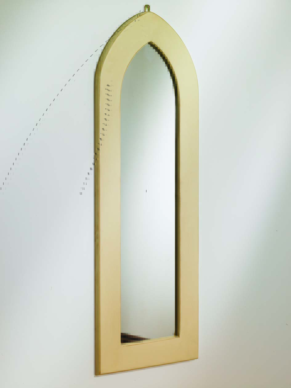 Mottisfont Painted Pine Gothic Mirror - Click Image to Close