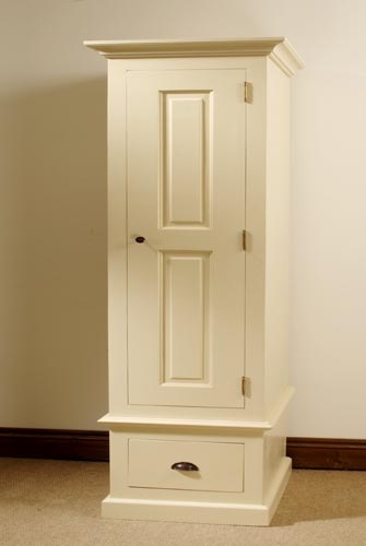Mottisfont Painted Pine Wardrobe Single Childs with Drawer - Click Image to Close