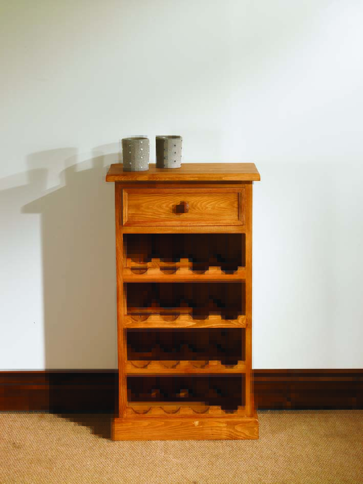 Mottisfont Painted or Waxed Pine Wine Rack 16 Bottle - Click Image to Close