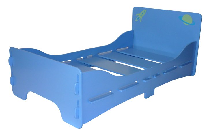 Lunar Childrens Blue Bed Junior 2ft 6in - Click Image to Close