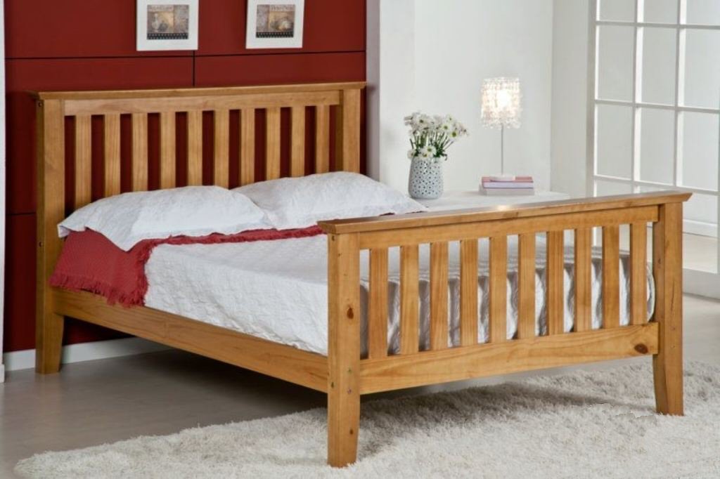 San Marino 5ft King Size Antique Pine Bed - Click Image to Close