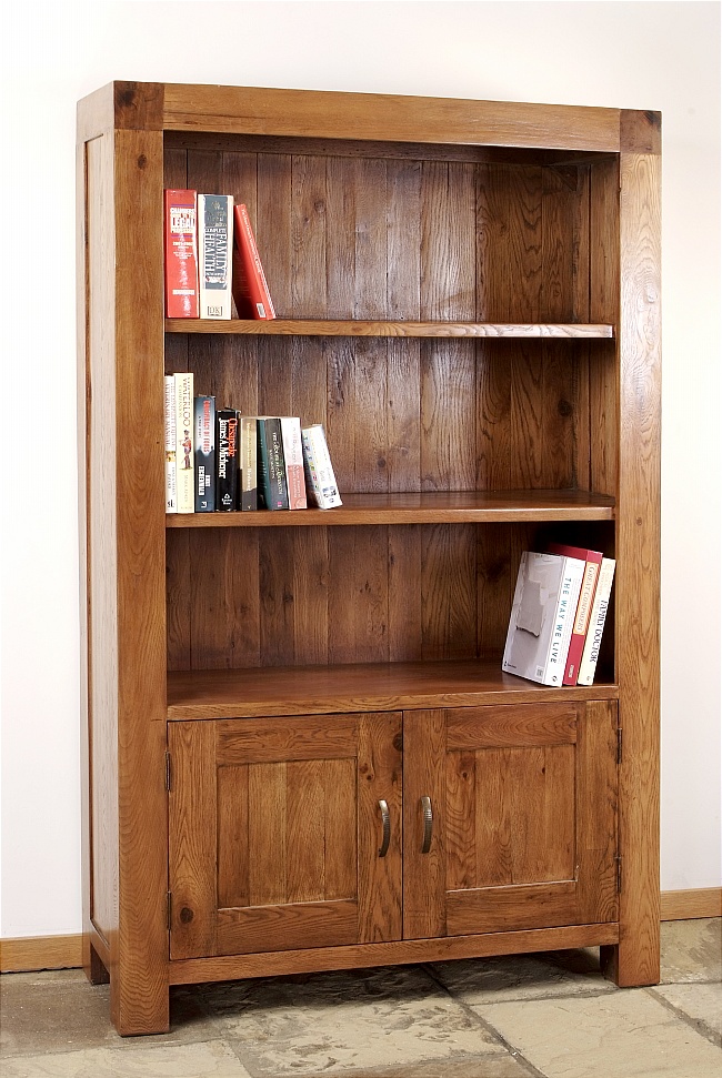 Santana Reclaimed Oak 2 Door Bookcase Santana Reclaimed Oak 2 Door