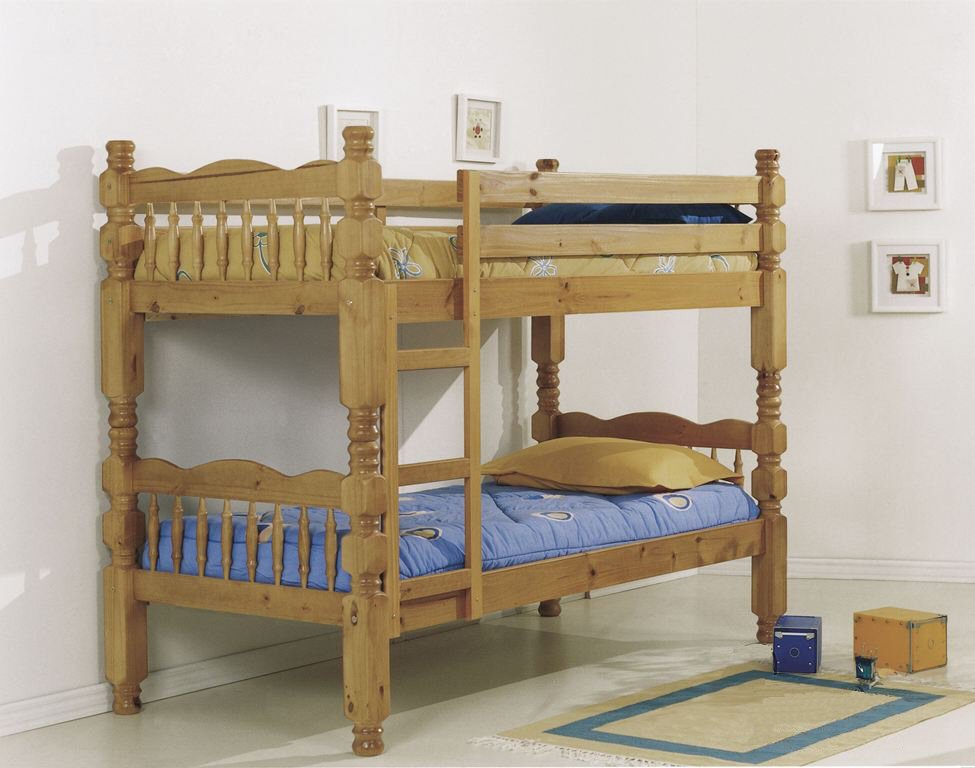Trieste Bunk Bed Antique 3ft Short Kids - Click Image to Close