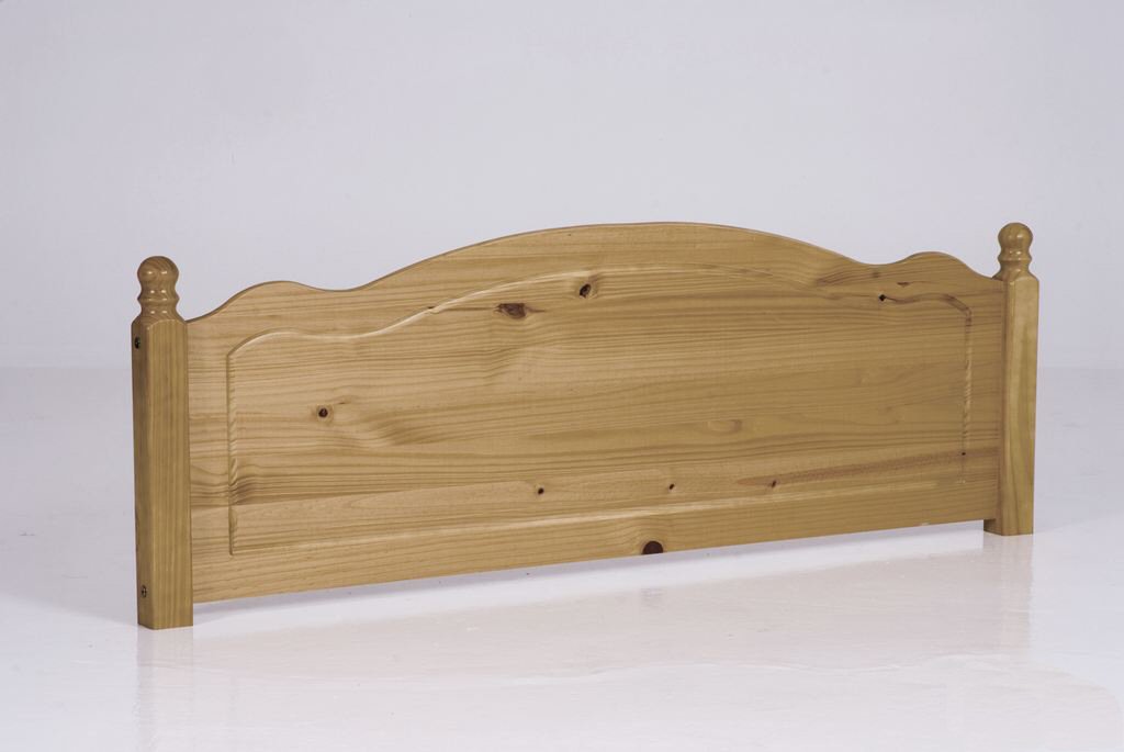 Veneza Antique Pine Headboard 4ft 6in Double - Click Image to Close