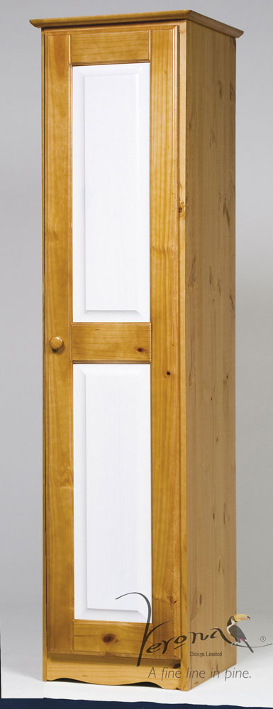 Verona White Pine Wardrobe 1 Door - Click Image to Close