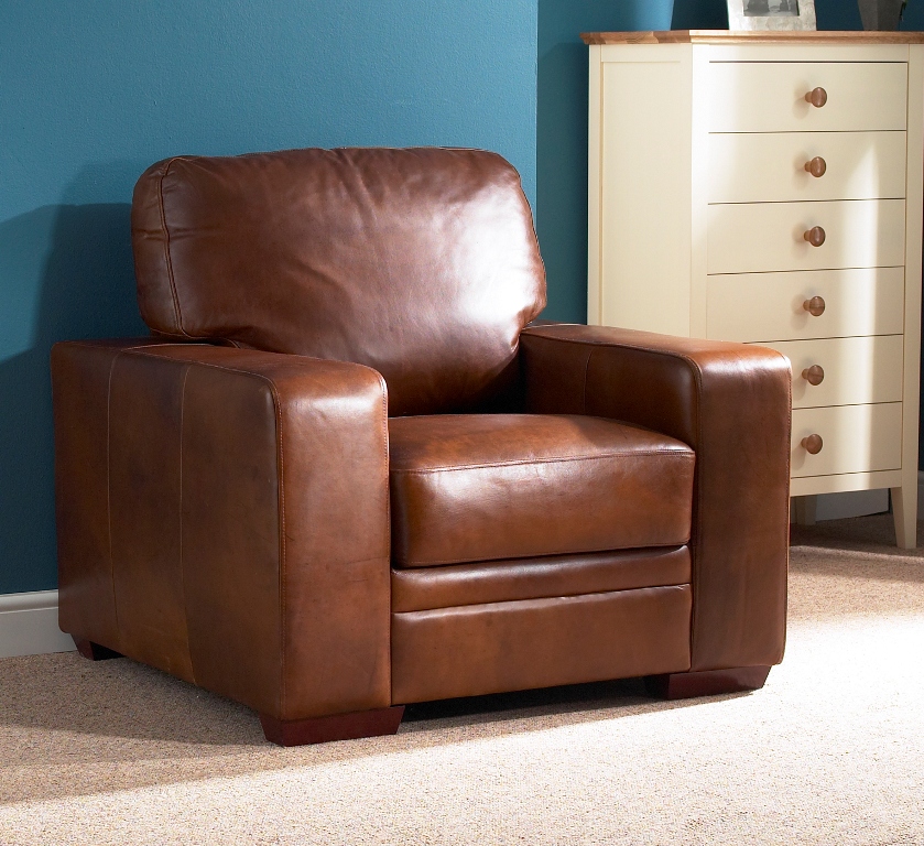 Chelsea Leather Armchair - Click Image to Close
