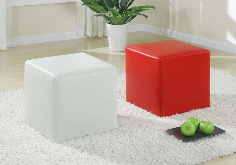 Leather Cube - Red - Click Image to Close