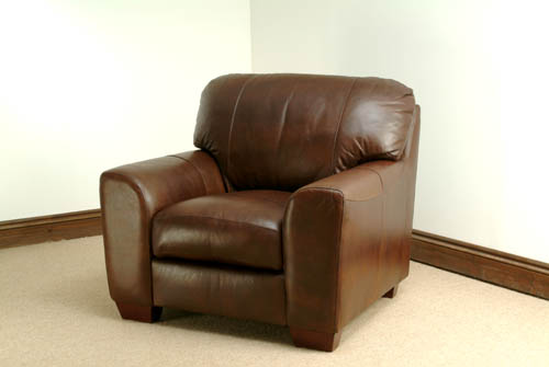 Eaton Leather Armchair - Aniline Leather - Click Image to Close