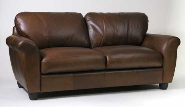knighsbridge Leather Sofa - 3 Seater - Brown Analine Leather - Click Image to Close