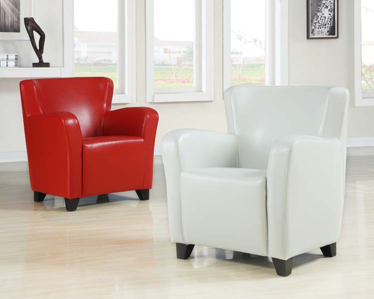 Winston Tub Chair - Red Leather - Click Image to Close