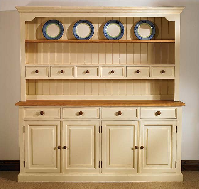 Mottisfont Pine Welsh Dresser - Large Painted - Click Image to Close